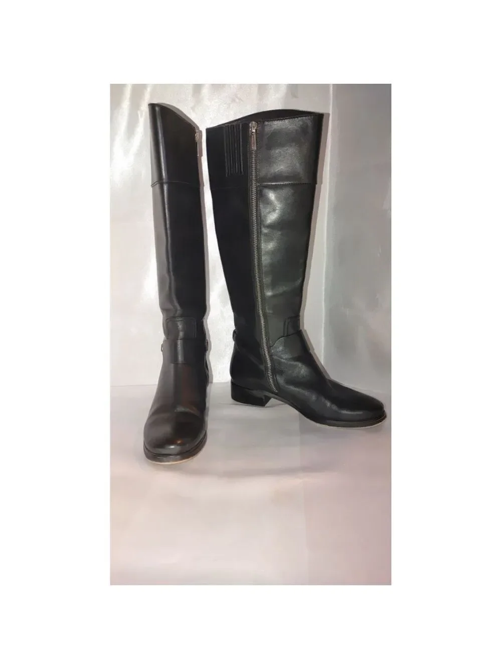 Michael Kors Fulton Harness Leather Boot Size 8M